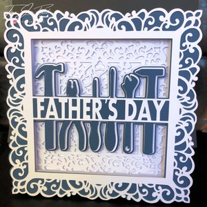 Father&#39;s Day Luminaire Card TF0697, Cutting Files SVG, Silhouette Cameo, ScanNCut, Cricut