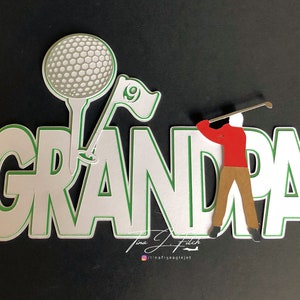 Tarjeta de golf del abuelo TF0717, archivos de corte SVG, Silhouette Cameo, ScanNCut, Cricut