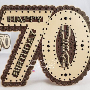 Sjabloon 70e echtgenoot TF0243, SVG.MTC, Scal, Cricut, Cameo, ScanNCut