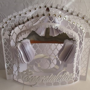 Congratulations Bowed Front Card Cutting File All formats