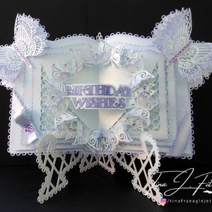 Butterfly Book and Stand card. Cutting Files , SVG,Cricut,Silhouette Cameo, ScanNCUT
