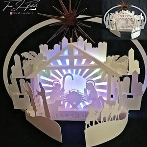 Kerstverlichtingskaart/doos TF0386, snijbestanden, SVG, Cricut, cameo, ScanNCut