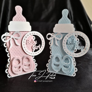Boy=Girl Bottle Card TF0444 Cutting Files SVG, Silhouette Cameo, ScanNCut, Cricut