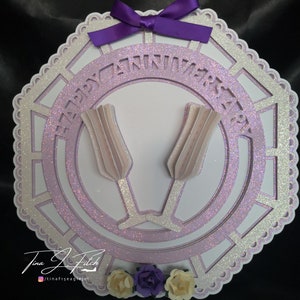Biglietto anniversario in vetro, TF0263,SVG,MTC,Scal,Cricut,Cameo,Silhouette,ScanNCut