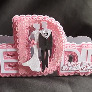 Bruiloft D Kaart, SVG, MTC, Cricut, ScanNCut, Silhouet, Cameo, Curio