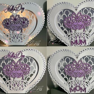 Maman, maman, carte en pot pour la fête des mères TF0753, fichiers de coupe SVG, camée silhouette, ScanNCut, Cricut