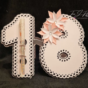18th Money Holder Card TF0625, Taglio di file SVG, Silhouette Cameo, ScanNCut, Cricut
