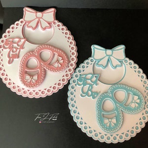 Cartão chique de babador para bebê menino/menina TF0697, arquivos de corte SVG, silhueta Cameo, ScanNCut, Cricut