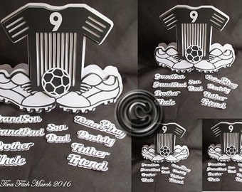 Football Shirt and boots Card Cutting File,DXF,SVG,MTC,Scal,ScanNCut,Cricut,Silhouette,Cameo,CraftROBO,Ecraft