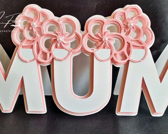 Mum Stencil Card TF0463,  Cutting Files SVG, Silhouette Cameo, ScanNCut, Cricut