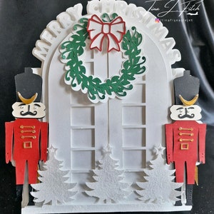 Molde de Porta de Natal Quebra-Nozes TF0418, Arquivos de Corte, SVG, Cricut, Silhouette Cameo, ScanNCUT