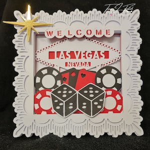 Vegas Luminaire Card TF0668 . Taglio di file SVG, Silhouette Cameo, ScanNCut, Cricut