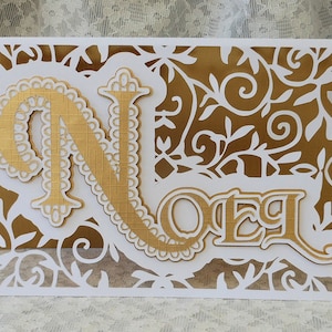Noel Fancy Card , Cutting Files SVG, Silhouette Cameo, ScanNCut, Cricut