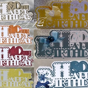 20th To 90th Birthday Card Template, SVG,MTC,SCAL,Cricut,Silhouette Cameo,ScanNCut