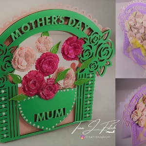 Mother&#39;s Day Arch Card Template TF0285 ,SVG,MTC,Scal, Cricut,Silhouette