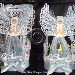 3d Angel Blessing Tea Light Cutting File Template