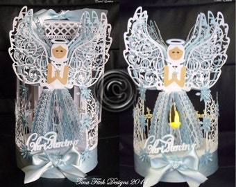 3d Angel Blessing Tea Light Cutting File Template