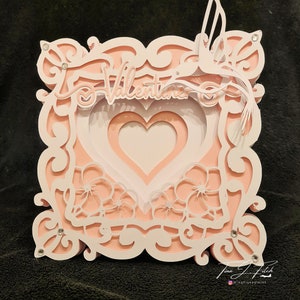 Valentine Layered Luminaire Card TF0623, Cutting Files SVG, Silhouette Cameo, ScanNCut, Cricut