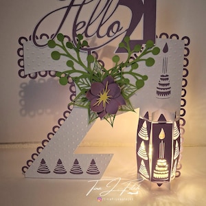 Laterne Kartenvorlage TF0843, Schneidedatei SVG, Silhouette Cameo, ScanNCut, Cricut.