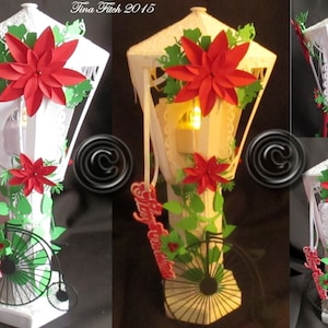 Lanterna e scatola per la luce del tè di Natale, File di taglio, DXF,SVG,ScanNCut,Cricut,MTC,Scal