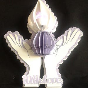 Teelicht Kerzen in Händen Karte TF0188, SVG,MTC,SCAL,Cricut,ScanNCut,Cameo