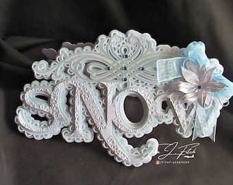 Snow Lily Christmas Card, Cutting Files SVG, Silhouette Cameo, ScanNCut, Cricut