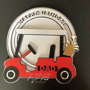 Tarjeta Golf Feliz Cumpleaños Papá TF0716. Archivos de corte SVG, Silhouette Cameo, ScanNCut, Cricut