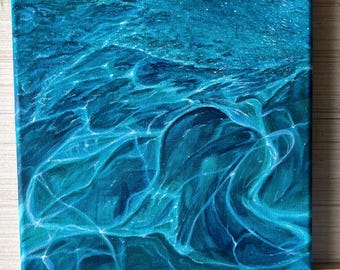 Water Reflections on a 8” canvas