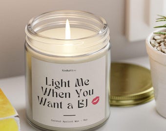 Accendimi quando vuoi una candela profumata al pompino / Regalo divertente per il fidanzato / Regali per pompini / Regali per pompini / Regalo di San Valentino per lui / Regalo di compleanno per lui