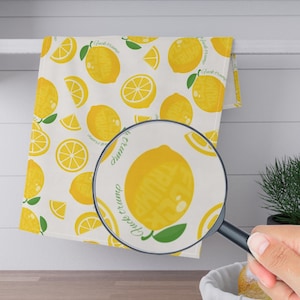 Subtle F*ck Trump Lemon Hand Towel: Funny Political Kitchen Decor