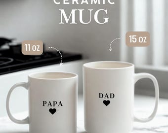 Gepersonaliseerde keramische koffiemok: cadeau aangepaste tekst