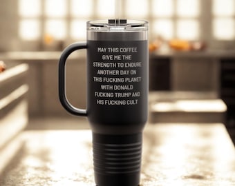 Lustiger Anti-Trumpf Reisebecher: Linkes Geschenk