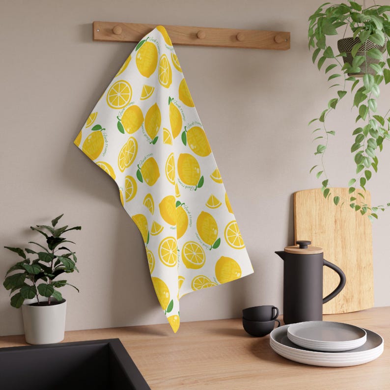 Subtle F*ck Trump Lemon Hand Towel: Funny Political Kitchen Decor