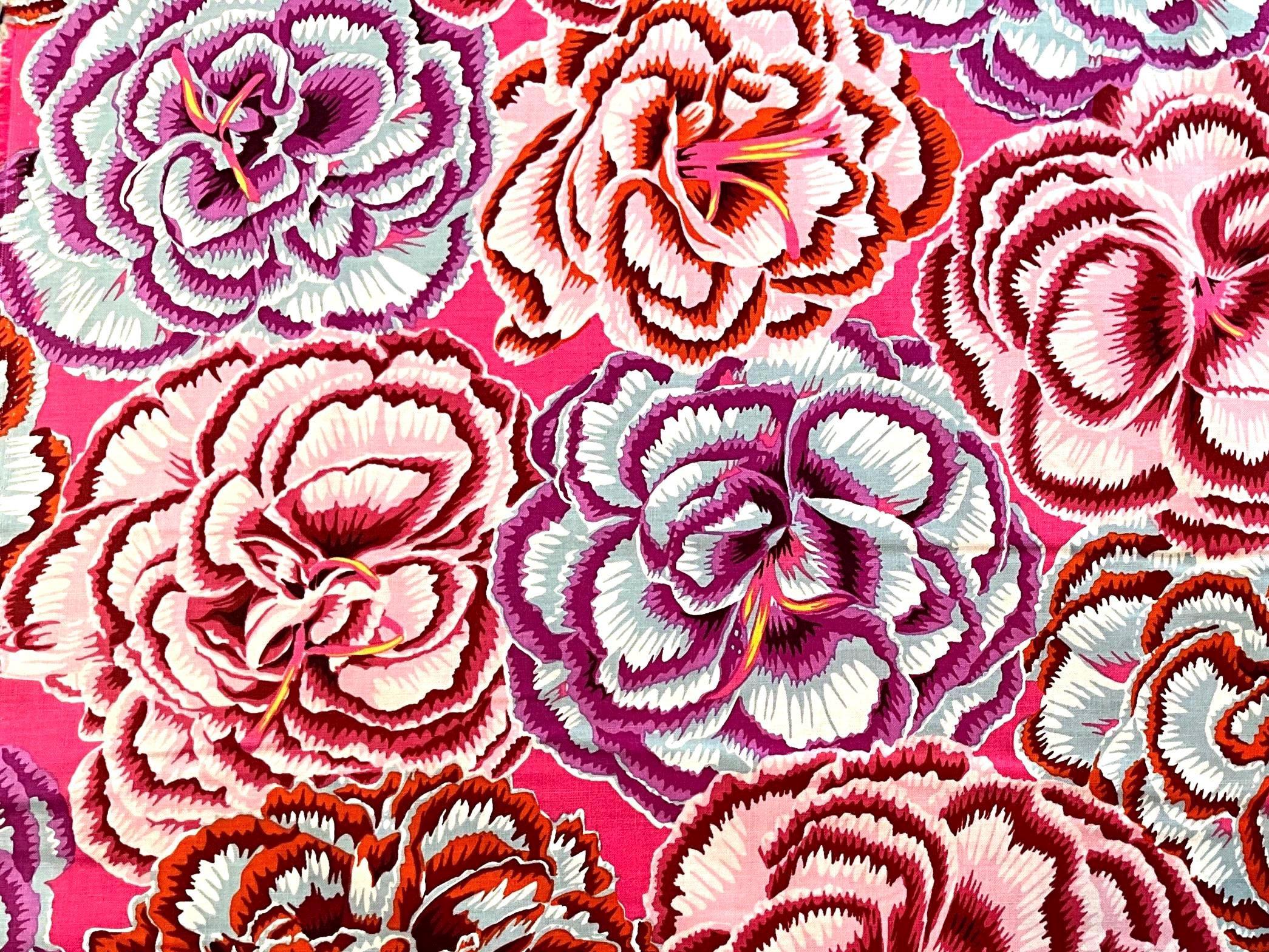 Picotee Carnations Pink From Kaffe Fassett Collective - Etsy Israel
