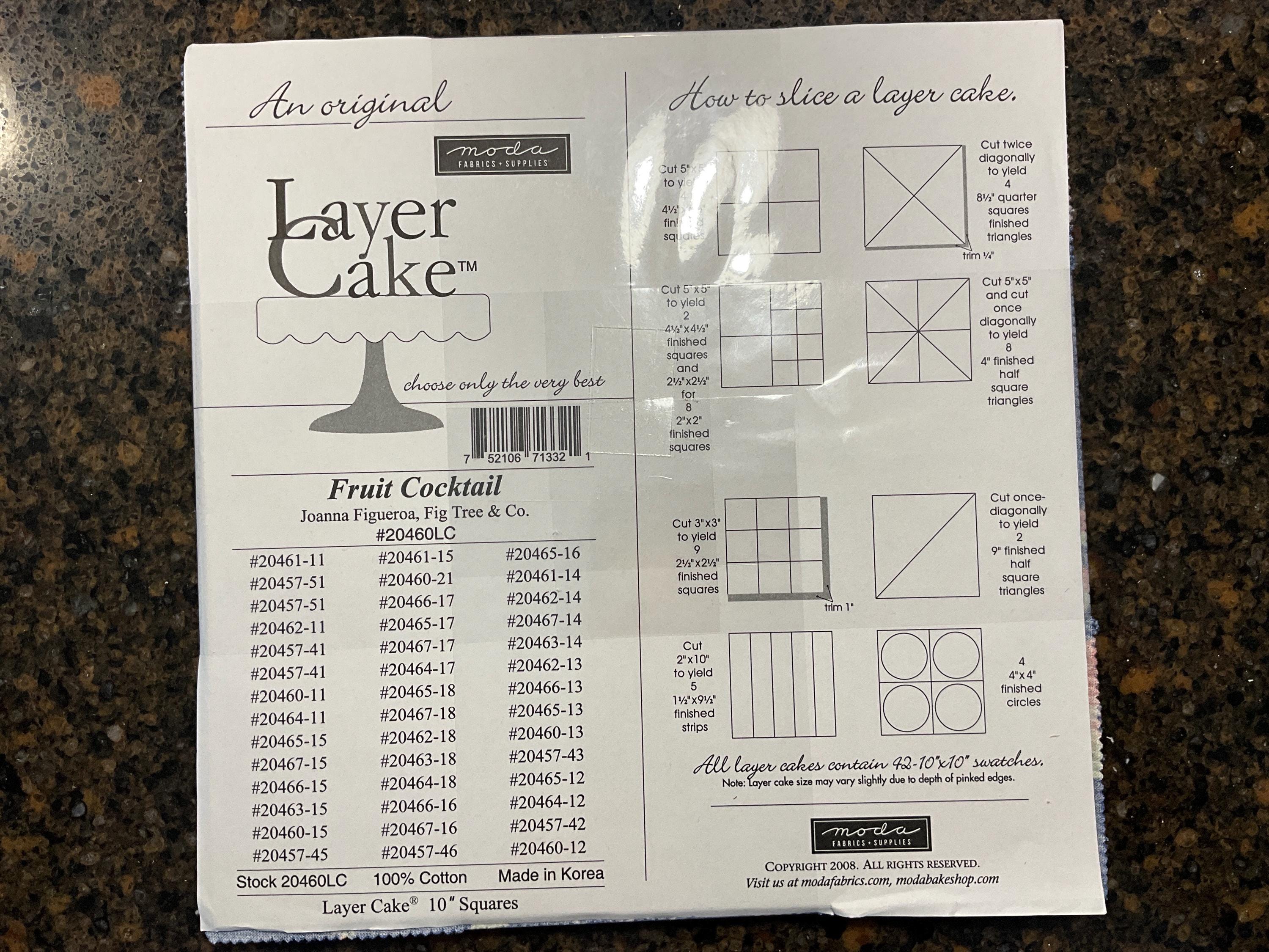 Fruit Cocktail 10” Layer Cake by Fig Tree & Co for Moda Fabrics - Etsy