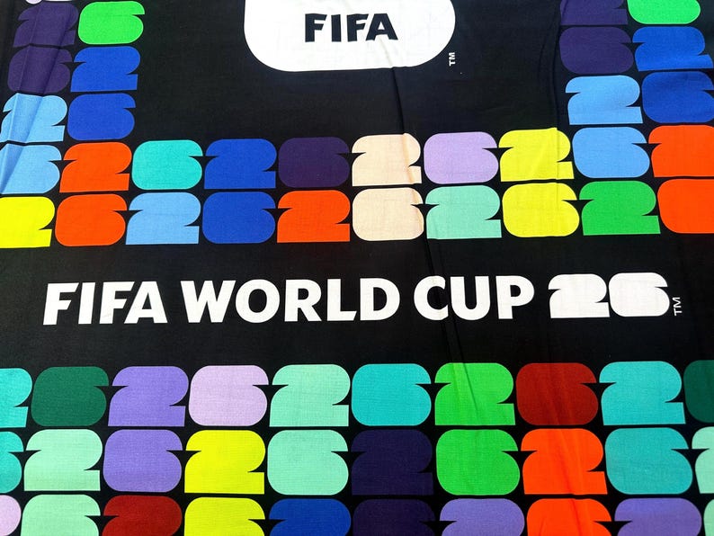 FIFA World Cup 26 Panel, Black by Northcott - Etsy Israel