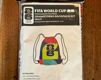 FIFA World Cup 26 Drawstring Backpack Kit Multi by Northcott