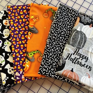 Half Yard Halloween Scrap Pack - 6 fabrics