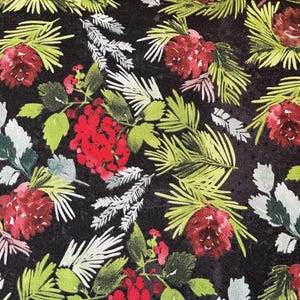 Immergrüne Blümen der Weihnachtszeit von Tim Holtz für Free Spirit Fabrics