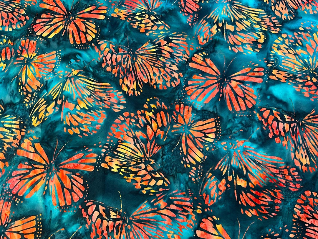 Monarch Butterflies Batik From Hoffman International Fabrics - Etsy