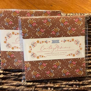 Creating Memories Autumn Thanksgiving Halloween 5” Charm Pack (32 pieces) by Tilda
