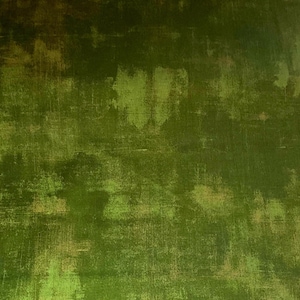 May include: Abstract textured background with a distressed, aged appearance. The color palette is dominated by shades of green, with hints of yellow and brown, creating a rustic, weathered look. The surface has visible brushstrokes.