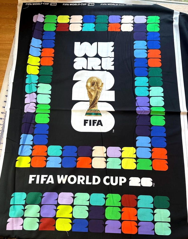 FIFA World Cup 26 Panel, Black by Northcott - Etsy Israel