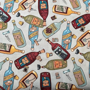 Whiskers and Wine by Northcott - Taupe Multi