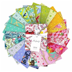 Besties Metallic Fat Quarter Bundle (22 pieces)  by Tula Pink for Free Spirit Fabrics