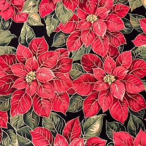 Grand poinsettia noir avec touches d&#39;or édition des Fêtes