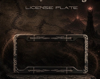 Lord of the Rings License Plate, Car license plate, fantasy license plate