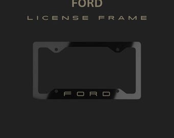 Ford Metal License Plate Frame for Car Enthusiasts, Durable Auto Accessory, Decorative Vehicle Tag Holder