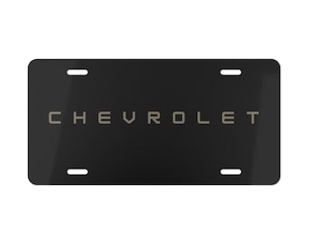 Chevrolet Vanity Plate, Personalized Car Tag, Unique Auto Decor, Funny License Plate, Custom License Plate Gift, Car Accessories