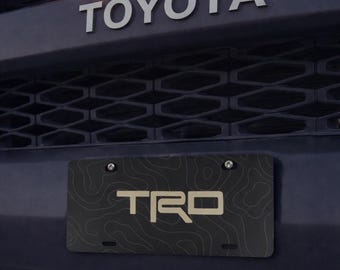 Placa personalizada Toyota TRD: placa topográfica para coche, matrícula personalizada